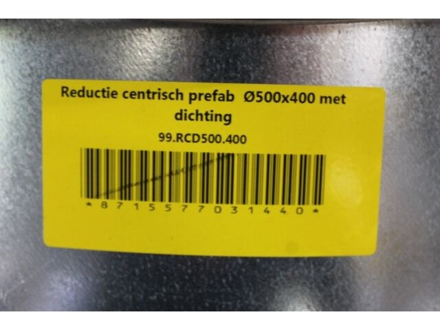 2 x reductie centrisch prefab ø500x400 met dichting - afbeelding 2 van  4