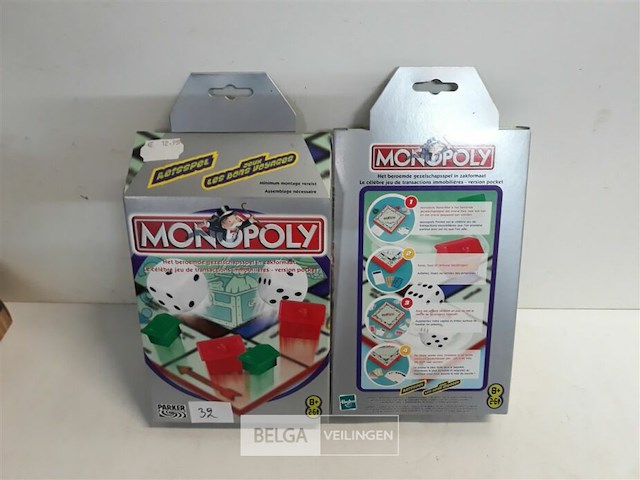 2 x reis-spel monopoly - afbeelding 1 van  3