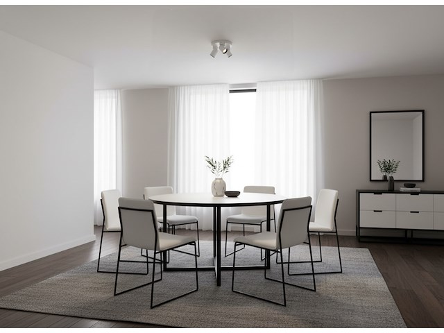 2 x rond gu10 opbouwspot armatuur triple cilinder zand wit en zwart draaibaar - afbeelding 3 van  8
