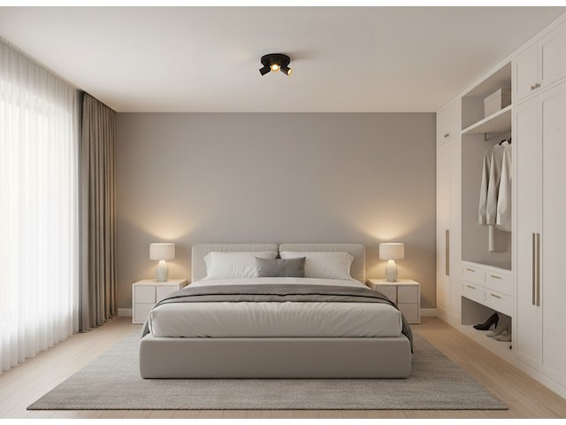 2 x rond gu10 opbouwspot armatuur triple cilinder zand zwart en goud draaibaar - afbeelding 2 van  8