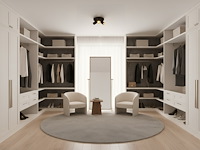 2 x rond gu10 opbouwspot armatuur triple cilinder zand zwart en goud draaibaar - afbeelding 3 van  8