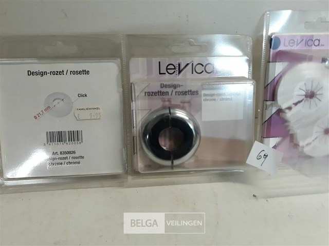 2 x rozet pvc duo + 2 x rozet design chrome - afbeelding 3 van  3