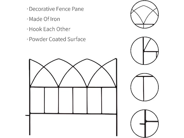2 x scendor tuin decoratieve omheining (5 stuks) - afbeelding 2 van  5