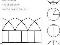 2 x scendor tuin decoratieve omheining (5 stuks) - afbeelding 2 van  5