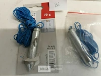 2 x schietlood 70 gram koord 5m - afbeelding 3 van  3