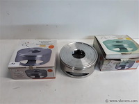 2 x schotelverwarmer inox dia 15 cm h 6 cm - afbeelding 1 van  2
