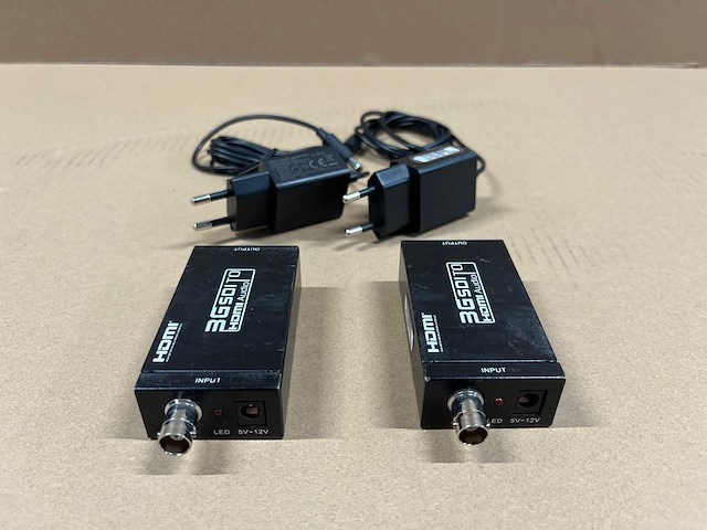 2 x sdi/hd-sdi/3g-sdi to hdmi converter w/psu - afbeelding 2 van  4