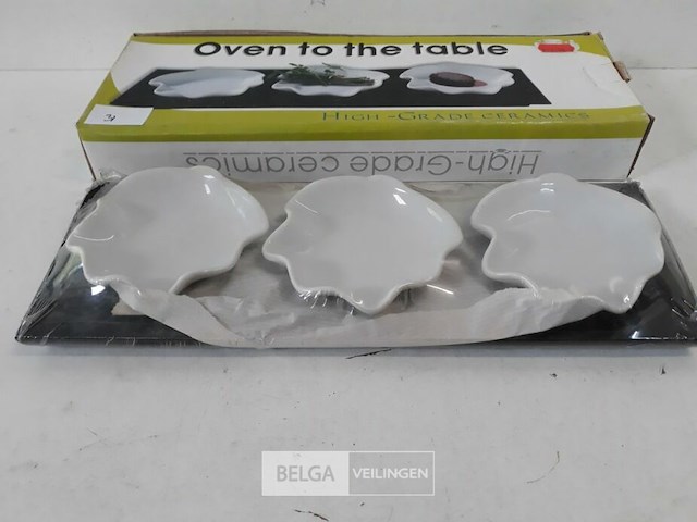 2 x serveerschaal met 3 schaaltjes - afbeelding 3 van  3