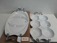 2 x serveerschaal metalen handvat 2 assorti - afbeelding 3 van  3