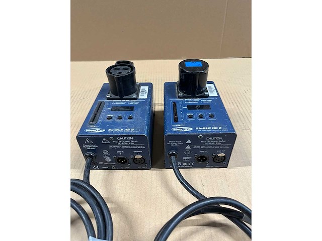 2 x showtec dimmer 1x2kw single 10a xlr5/schuko (no fader) - afbeelding 1 van  2