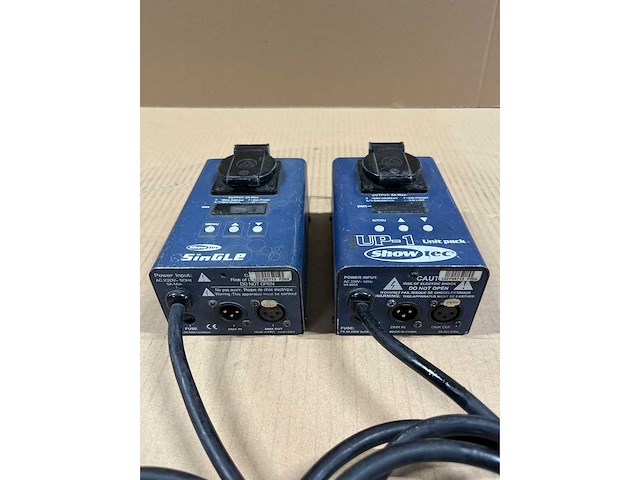 2 x showtec dimmer 1x2kw single 10a xlr5/schuko (no fader) - afbeelding 2 van  3