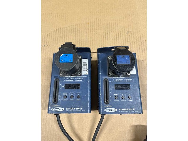 2 x showtec dimmer 1x2kw single mk2 10a xlr3/cee16b3 (with fader) - afbeelding 3 van  3