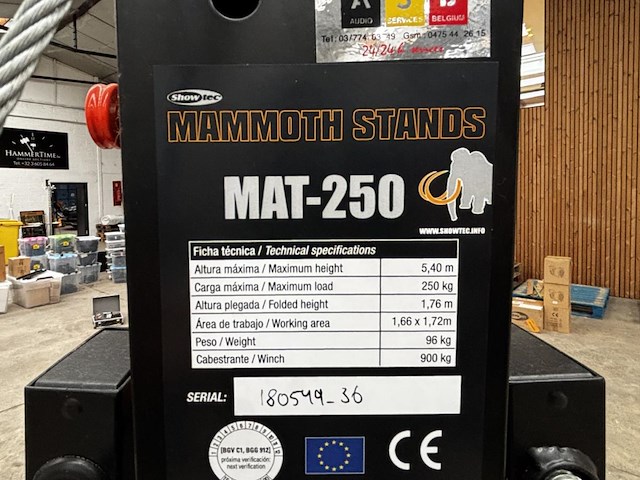 2 x showtec mammoth stands mat-250 - afbeelding 2 van  6