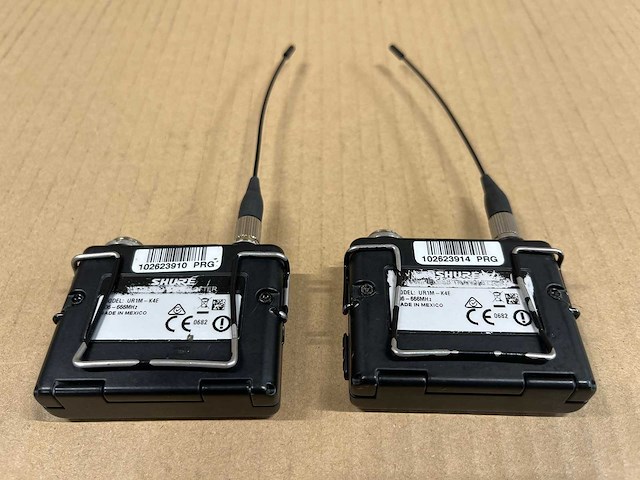 2 x shure ur1m-k4e belt pack (606-666mhz) - afbeelding 2 van  4