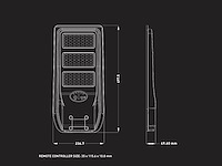 2 x solar 5000k 1500lm led straatverlichting met remote - afbeelding 5 van  7