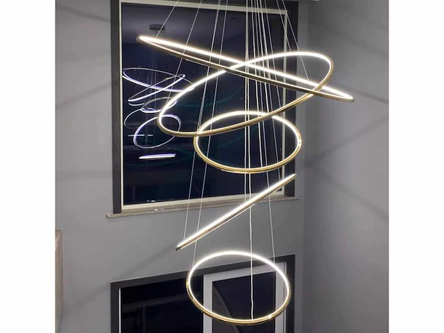 2 x solo aurora 512 design hanglampen goud glans - afbeelding 2 van  13
