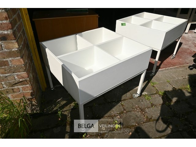 2 x sorteerbak bibliotheek op wielen - afbeelding 2 van  5