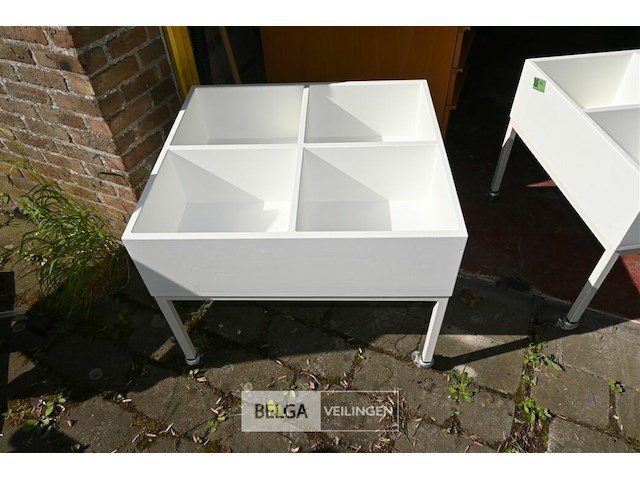 2 x sorteerbak bibliotheek op wielen - afbeelding 3 van  5