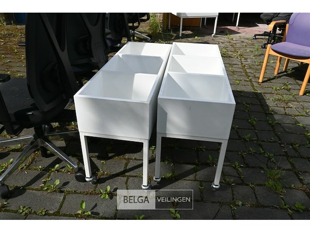 2 x sorteerbak bibliotheek op wielen - afbeelding 2 van  4