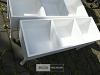 2 x sorteerbak bibliotheek op wielen - afbeelding 3 van  4