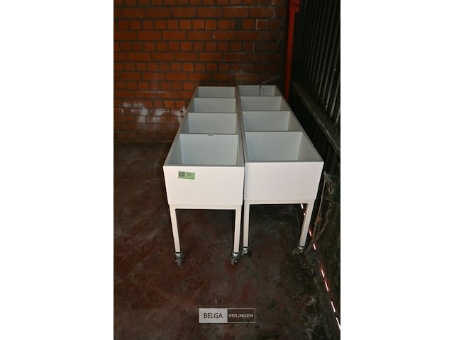 2 x sorteerbak bibliotheek op wielen - afbeelding 2 van  5
