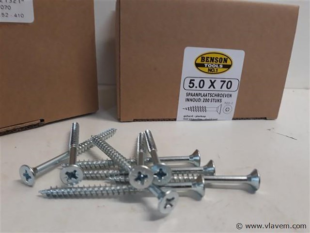 2 x spaanplaatvijzen 5 x 70 200 stuks kruiskop pz 2 - afbeelding 2 van  2