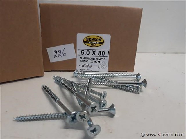 2 x spaanplaatvijzen 5 x 80 200 stuks kruiskop pz 2 - afbeelding 2 van  2