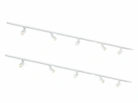 2 x spanningsrail 200 cm inclusief 10 railspots mr4 wit - afbeelding 1 van  10