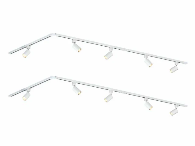 2 x spanningsrail 200 cm inclusief 10 railspots mr4 wit - afbeelding 5 van  10