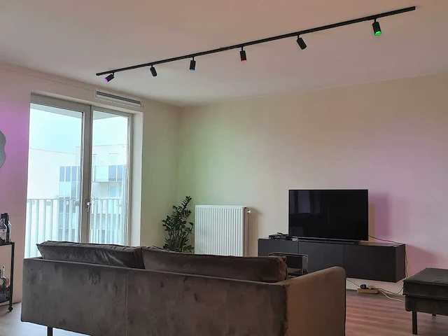 2 x spanningsrail 200 cm inclusief 8 railspots mr4 zwart - afbeelding 7 van  9