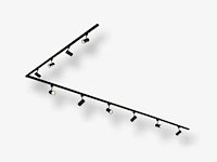 2 x spanningsrail 300 cm inclusief 12 railspots mr4 zwart - afbeelding 1 van  9