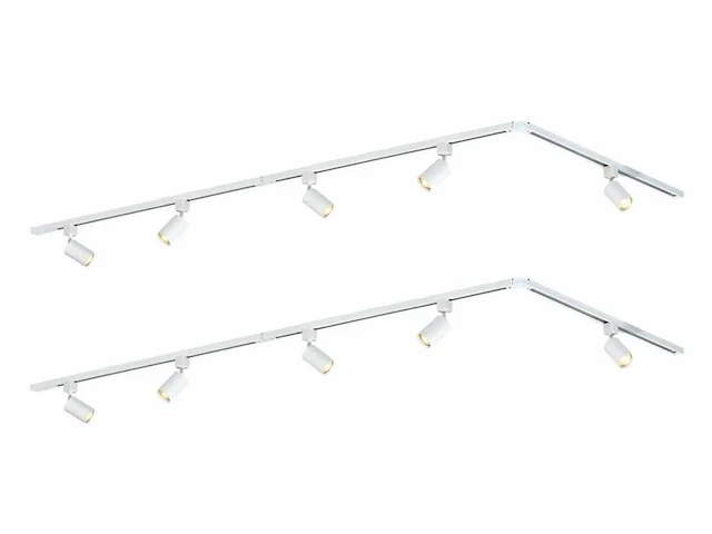 2 x spanningsrail 400 cm inclusief 12 railspots mr4 wit - afbeelding 1 van  11