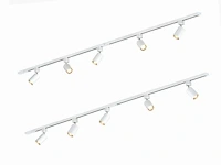 2 x spanningsrail 400 cm inclusief 12 railspots mr4 wit - afbeelding 4 van  11