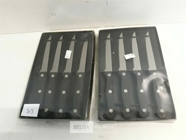 2 x steakmes 4 stuks inox 11 cm - afbeelding 2 van  3