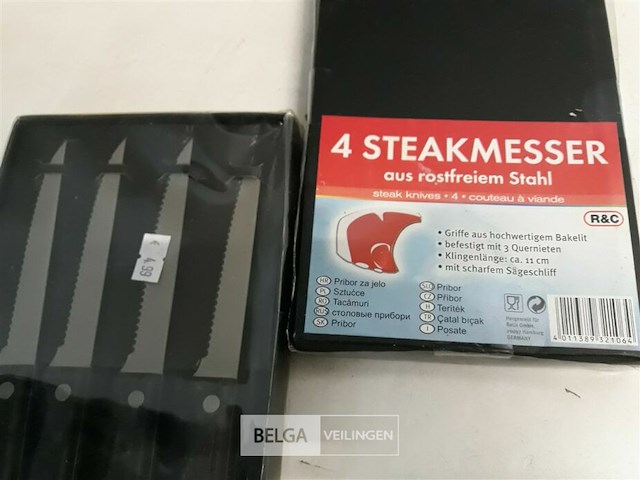 2 x steakmes 4 stuks inox 11 cm - afbeelding 3 van  3