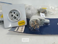 2 x stekker + 3 x stopcontact 380v/16a 4p - afbeelding 3 van  3