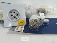 2 x stekker + 3 x stopkontact 380v/16a 4p - afbeelding 3 van  3