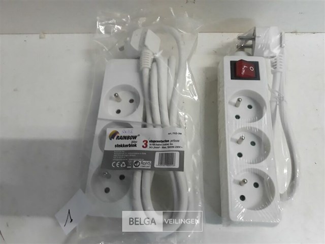 2 x stekkerblok 3 v met kabel - afbeelding 3 van  3