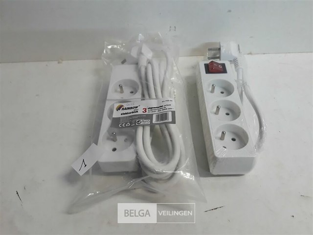 2 x stekkerblok 3 v met kabel - afbeelding 1 van  3