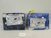 2 x strandmat 180x90cm plooibaar als draagtas - afbeelding 1 van  3