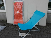 2 x strandstoel 1 x blauw + 1 x oranje - afbeelding 2 van  3