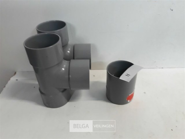 2 x t stuk + 1 x mof 50 mm pvc lijmverbinding - afbeelding 1 van  3