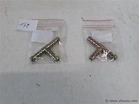 2 x t-stuk 8mm voor gas of drukslang - afbeelding 1 van  2