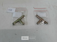 2 x t-stuk 8mm voor gas of drukslang - afbeelding 1 van  3
