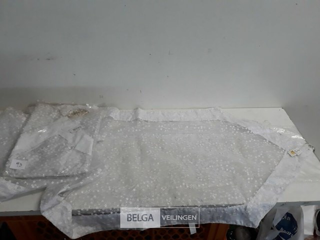 2 x tafelloper wit 160x50 cm - afbeelding 2 van  3
