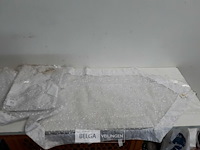2 x tafelloper wit 160x50 cm - afbeelding 2 van  3