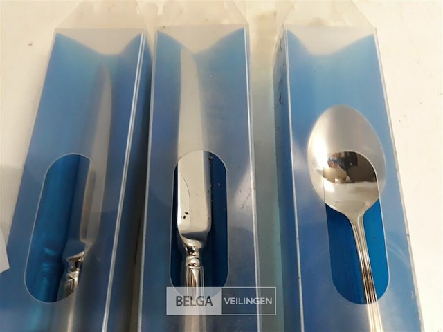 2 x tafelmes 24 cm + 1 x tafellepel 20 cm 18/10 6 stuks - afbeelding 3 van  3
