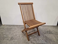 2 x teak vouwstoel classic naturel opklapbaar