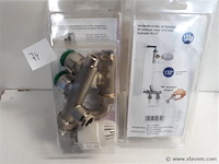 2 x thermostaat radiatorkraan 2 buis alpex 16 mm ½ - afbeelding 1 van  2