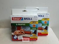 2 x tochtband rubber bruin 9x1-3,5mm 25 m tesa - afbeelding 2 van  3